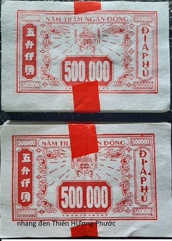 Tiền lễ bắc đỏ giấy cúng